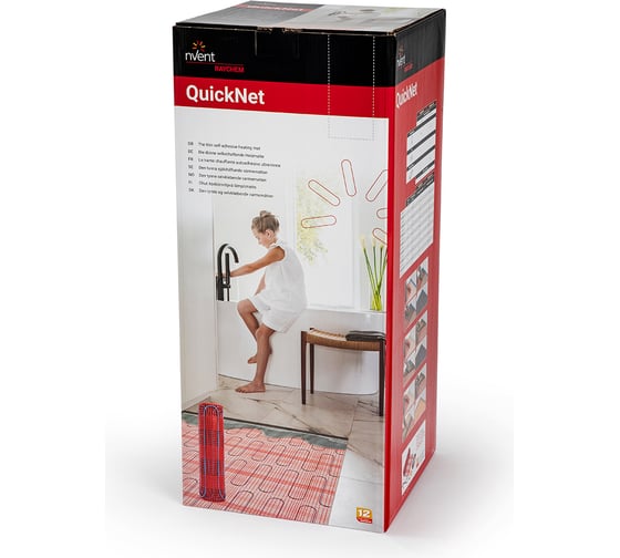 Теплый пол Raychem греющий мат QuickNet, 160 Вт/м2, 5кв.м.; 800Вт/ 230В, без термостата SZ18300302