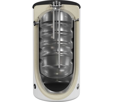 Бойлер косвенного нагрева напольный KRATS 230 Comfort черный, нержавеющая сталь, объем 150 л, производительность 1284 л/час при 40C, отверстие под ТЭН G 1 1/2" BKNСB-230