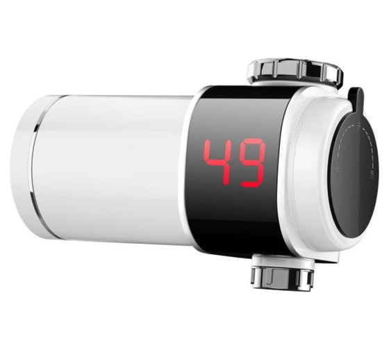 Проточный нагреватель с дисплеем Aquakratos без УЗО, белый, 3 кВт 31DY34