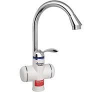 Смеситель для кухни с электронагревом Aquakratos с УЗО, белый, 3 кВт 31DY56