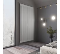 Радиатор Faberg Extra 2-х трубный, подключение - нижнее правое, секций - 24, высота - 1800, цвет - RAL9016 FB.700.2.1800.24.9016