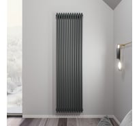 Радиатор Faberg Extra 2-х трубный, подключение - нижнее правое, секций - 12, высота - 1800, цвет - RAL7021 FB.700.2.1800.12.7021