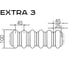 Радиатор Faberg Extra 3-х трубный, подключение - нижнее правое, секций - 20, высота - 1800, цвет - RAL7021 FB.700.3.1800.20.7021 2