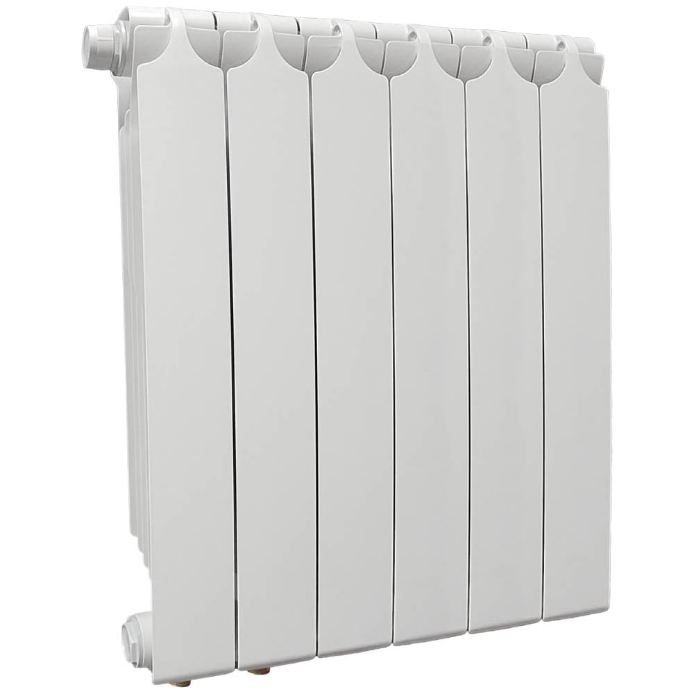 Биметаллический радиатор Теплоприбор, 6 секций, обогрев 11,4 м², БР1 ...