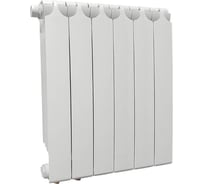 Биметаллический радиатор Теплоприбор, 6 секций, обогрев 11,4 м², БР1-500/06 НПЛ
