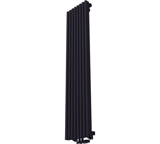 Радиатор КЗТО QUADRUM 60 V 1750-6 R RAL 1T103S9005 чёрный матовый муар QUD60V1175006RRAL1T103S9005