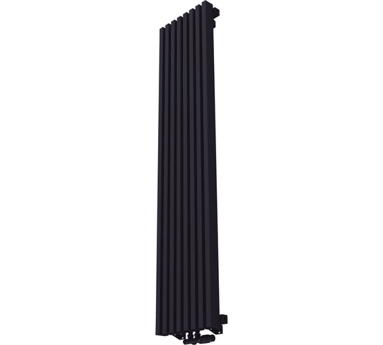 Радиатор КЗТО QUADRUM 60 V 1750-9 R RAL 1T103S9005 чёрный матовый муар QUD60V1175009RRAL1T103S9005