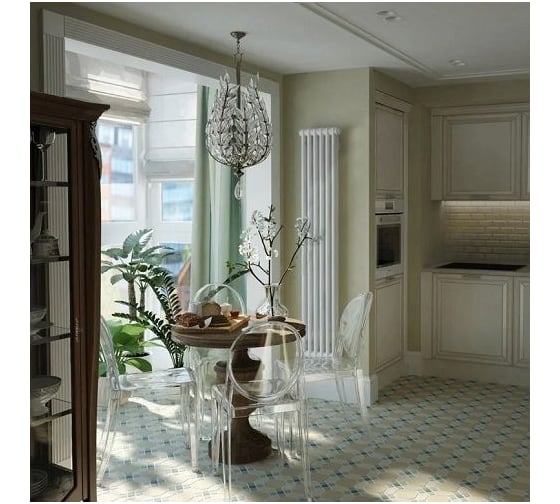 Трубчатый радиатор Zehnder Charleston 2180/10/№1270/RAL 9016 3/4