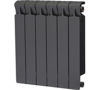 Биметаллический радиатор RIFAR MONOLIT 500 Титан 06 секц. бок. R-MN-500-06-TI