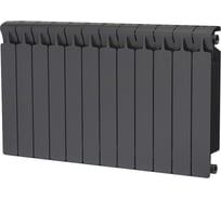 Биметаллический радиатор RIFAR MONOLIT 500 Титан 12 секц. бок. R-MN-500-12-TI