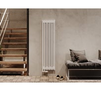 Вертикальный стальной радиатор GUARDO Torre 3D 1600х282 мм, 6 секций, S=10м², нижнее по краям подключение 3D-1600-06 BK-GOR R9016(M)