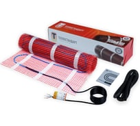 Электрический теплый пол ТЕПЛОСТАНДАРТ 7 м2, 1050 Вт, нагревательный мат в стяжку под плитку, линолеум, ламинат и ковролин TPS-7-1050