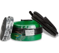 Электрический кабельный теплый пол ТЕПЛОСТАНДАРТ 15м, 300 Вт, нагревательный кабель в стяжку под плитку, под заливку ,линолеум, ламинат и ковролин, на балкон TPS20-300-15