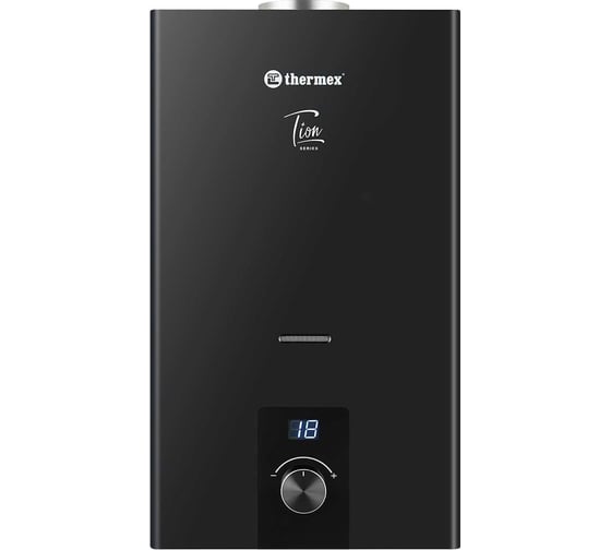 Водонагреватель газовый проточный бытовой THERMEX T 20 D (Black) ЭдЭБ05002 - выгодная цена, отзывы, характеристики, фото - купить в Москве и РФ