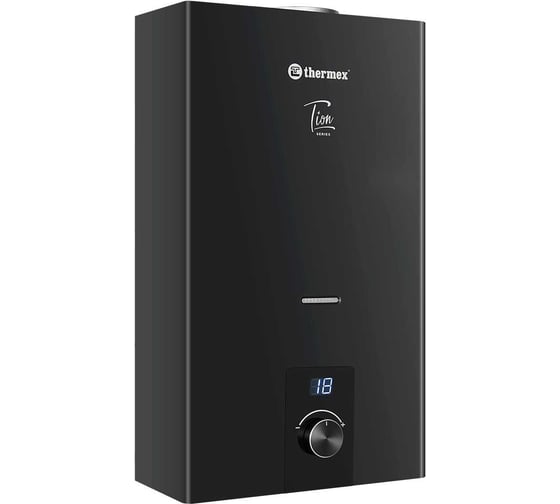 Водонагреватель газовый проточный бытовой THERMEX T 20 D (Black) ЭдЭБ05002