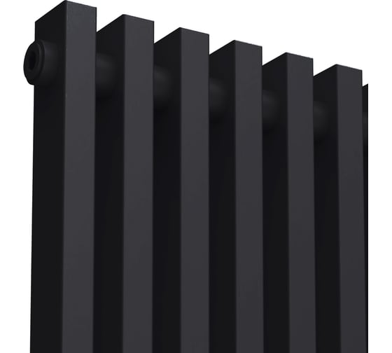 Радиатор КЗТО QUADRUM NEO 50 V 1750-12 RAL1T103S9005 черный матовый муар QUDN50V175012RAL1T103S9005
