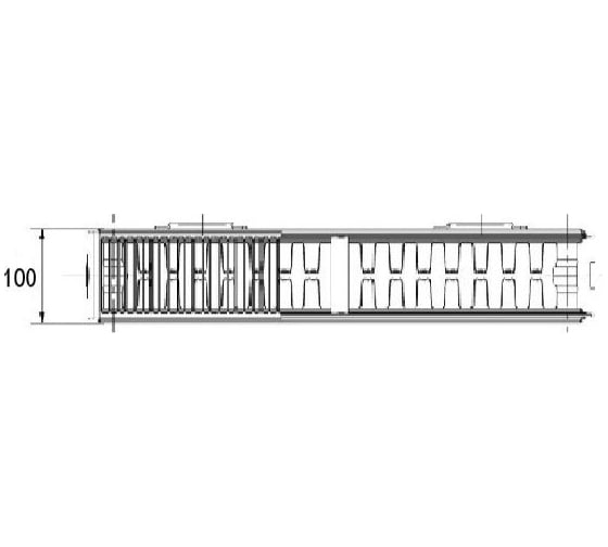 Радиатор Elsen ERV 22, 100х200х2600, RAL 9016, белый ERV220226