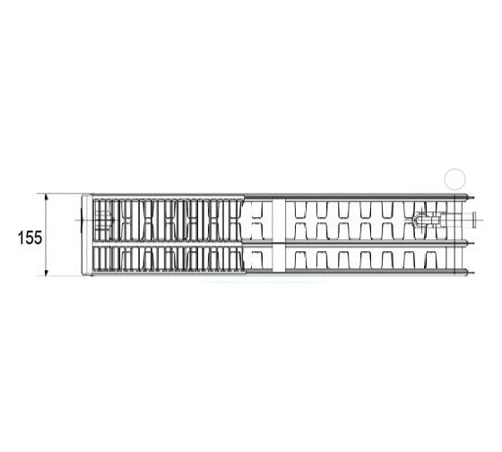 Радиатор Elsen ERV 33, 155х200х1400, RAL 9016, белый ERV330214