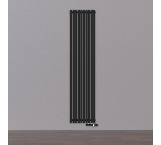 Радиатор КЗТО QUADRUM 30 V 2-1750-4 U RALTP26X-M215249005 структурный шелк черный QUD30V217504URALTP26X-M215249005