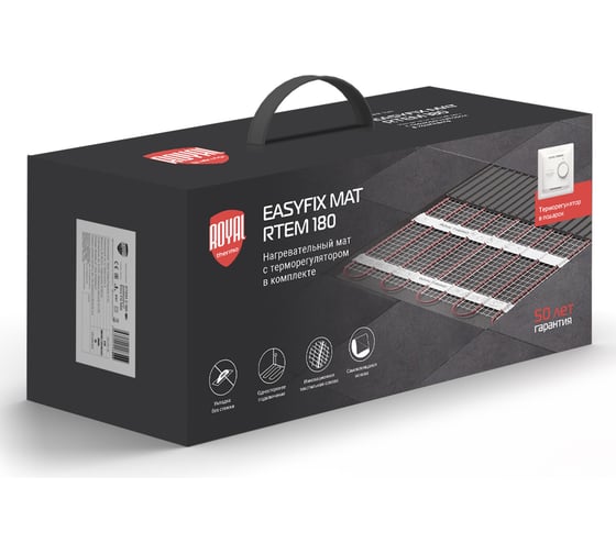 Мат нагревательный ROYAL THERMO EasyFix Mat RTEM 2-180-0,5 (комплект с терморегулятором) НС-1599094