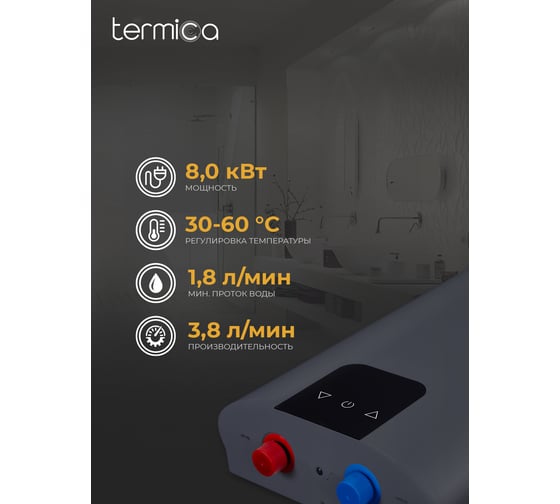 Электрический проточный водонагреватель Termica FORZA 08 91210308
