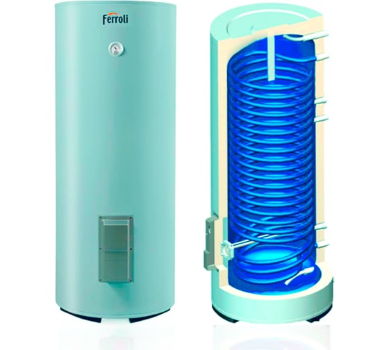 Бойлер повышенной мощности и с встроенным ТЭНом Ferroli Ecounit F 200 1C 1,5 кВт GRL4110A