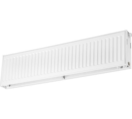 Стальной радиатор Federica Bugatti 22х300х800 боковое подключение, белый, без крепежа 2035886