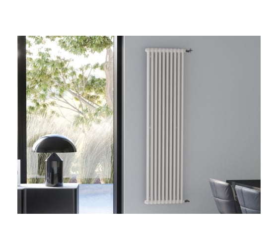 Трубчатый радиатор Zehnder Charleston 2180/04/№1270/RAL 9016, 3/4