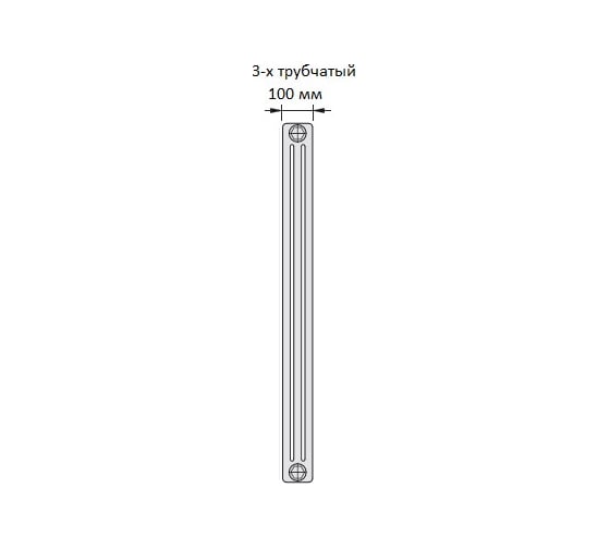 Радиатор Zehnder STOCK Charleston 3180/10 №1270, 3/4 RAL 9217