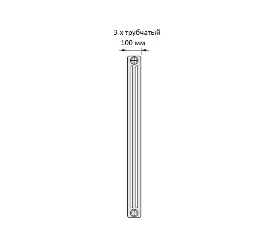 Трубчатый радиатор Zehnder Charleston Completto C3180/04/V001/RAL 9217