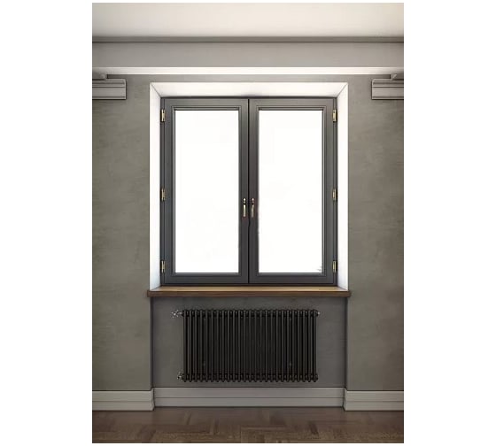 Трубчатый радиатор Zehnder Charleston 3057/22/1270/RAL 9217, 3/4