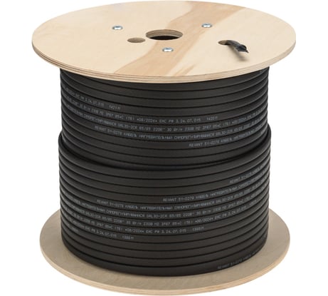 Саморегулирующийся греющий кабель REXANT SRL30-2CR экранированный, 30 Вт/м, 0.9 мм2/55 м, 200 м 51-0279