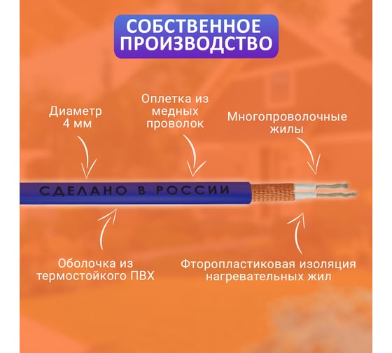 Кабель для обогрева труб SPYHEAT SHFD-13-300