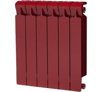 Биметаллический радиатор RIFAR MONOLIT 500 Бордо 06 секц. бок. R-MN-500-06-BO