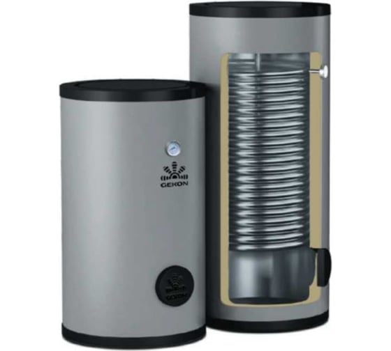 Напольный бойлер GEKON BXL 400 л, с 1-м ТО, 100 кВт, INOX, GK4001XL