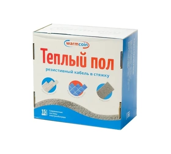 Кабельная секция в стяжку Warmcoin POWER 20Вт/м, 105 м.п., 2100 Вт / 105 м Pw 1