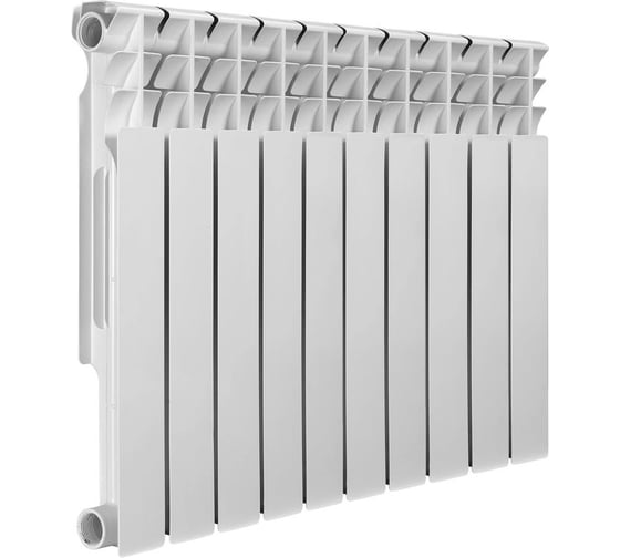 Радиатор AQUAPROM BI 500/80 B21, белый прямоугольник, 10 секций 00-00024230 1