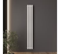 Радиатор Faberg Steelion 1 трубный, 50 мм диаметр, подключение - нижнее-правое, 4 секции, высота - 1800 мм, цвет - RAL9016 FB.702.1.1800.4.9016