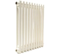 Трубчатый радиатор обогрев ТЕПЛОФОРТ 12 кв.м., двухтрубный, габаритная высота секции 575 мм, 16 секций, боковое подключение 3/4”, цвет белый глянец 200093