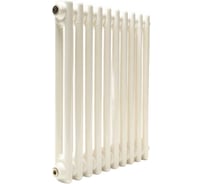 Трубчатый радиатор ТЕПЛОФОРТ обогрев 13 кв.м. Двухтрубный, габаритная высота секции 575 мм, 18 секций, боковое подключение 3/4”, цвет белый глянец 200094