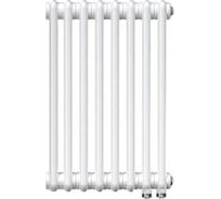 Трубчатый радиатор ТЕПЛОФОРТ обогрев 15 кв.м., трехтрубный, габаритная высота секции 575 мм, 14 секций, нижнее подключение 1/2", термовставка, цвет белый глянец 200058
