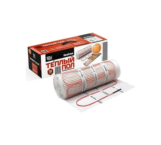 Сверхтонкий теплый пол Heatline 1200 Вт, 8 м2 HL-1200-8.0