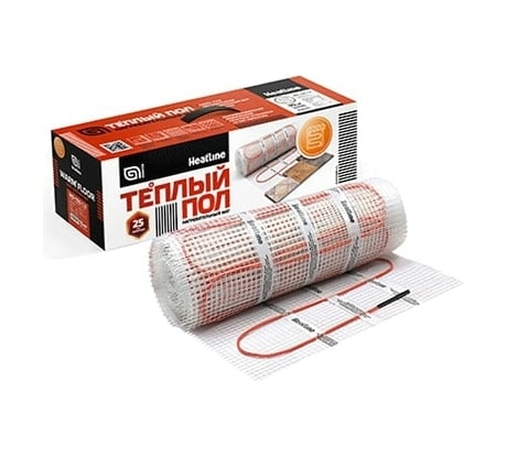 Сверхтонкий теплый пол Heatline 1800 Вт, 12 м2 HL-1800-12.0