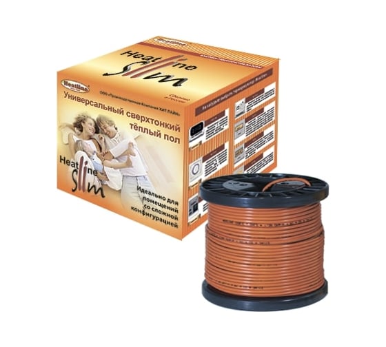 Двухжильный теплый пол Heatline SL2 600 Вт, 3.5-6.0 м2 HL-SL2-600