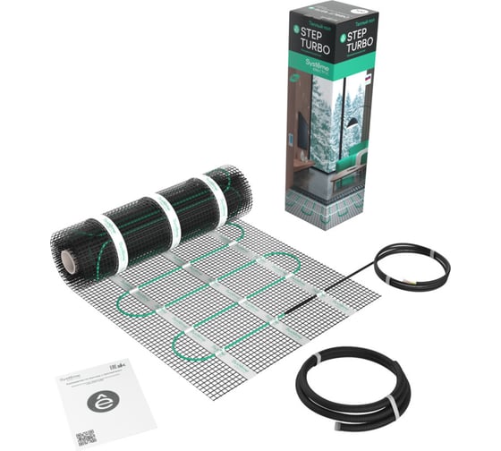 Теплый пол (мат нагревательный) Systeme Electric Step Turbo, 200 Вт/м2, 1400 Вт, 7 м2 STM200070
