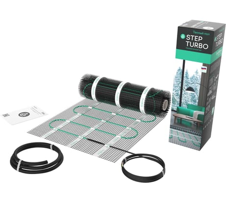 Теплый пол мат нагревательный Systeme Electric STEP TURBO 200 Вт/м2, 500 Вт, 2,5 м2 STM200025