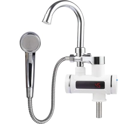 Кран-водонагреватель проточного типа UNIPUMP BEF-001-03 с дисплеем и душевой лейкой 90082