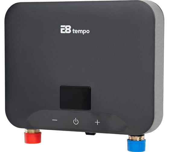 Проточный электрический водонагреватель Е8tempo KLE60 (Темно серый пластик) E8KLE60G