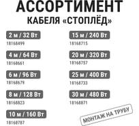 Нагревательный саморегулирующийся кабель TDM ELECTRIC Стоплёд НСК30-Н на трубу 30 м, 480 Вт SQ2510-0009