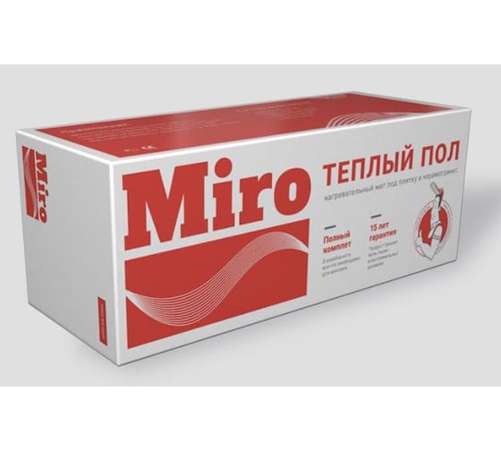 Теплый пол Miro нагревательный мат 4 кв.м - 600 Вт 2408